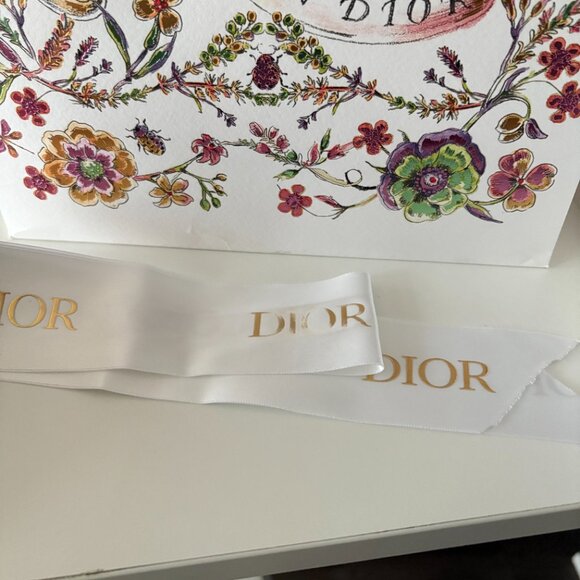 Authentic Dior Limited Edition Paper Shopping Bag w/ Ribbon, Gold Star and Paper - Picture 12 of 16